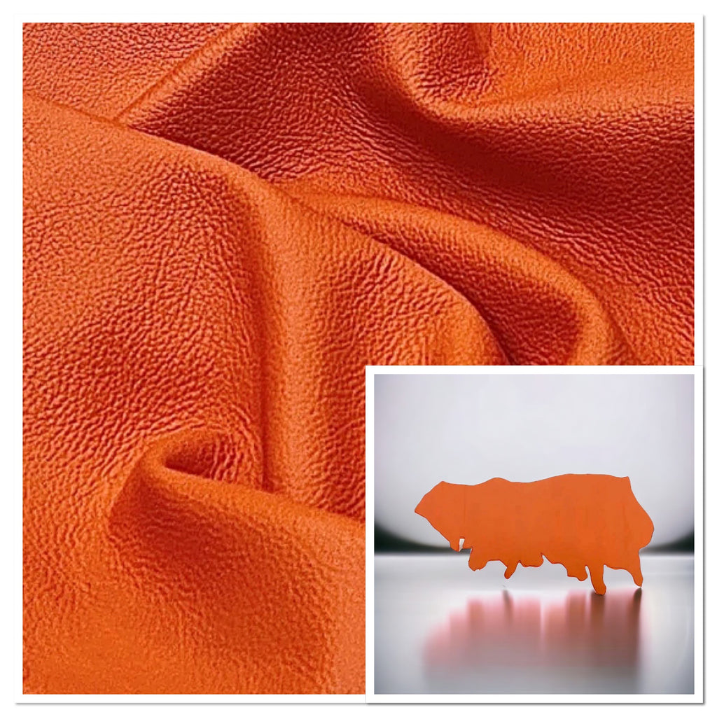 Biker Orange, Print Assisted Leather Cow Side: (1.2-1.4mm 3oz) 29