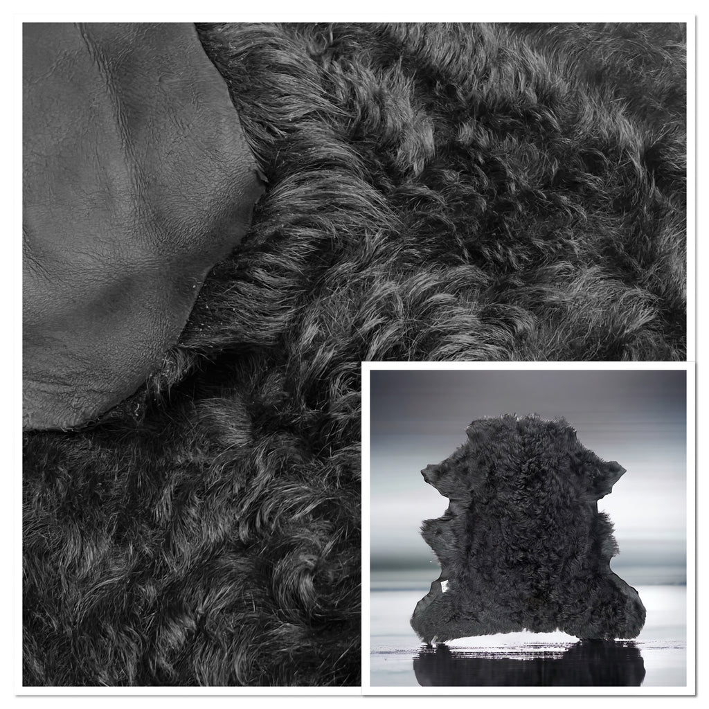 Tigrados Charcoal with Nappalan Reverse : 8 Piece Wavy Wool Shearling Bundle (Ref-gh.eol)