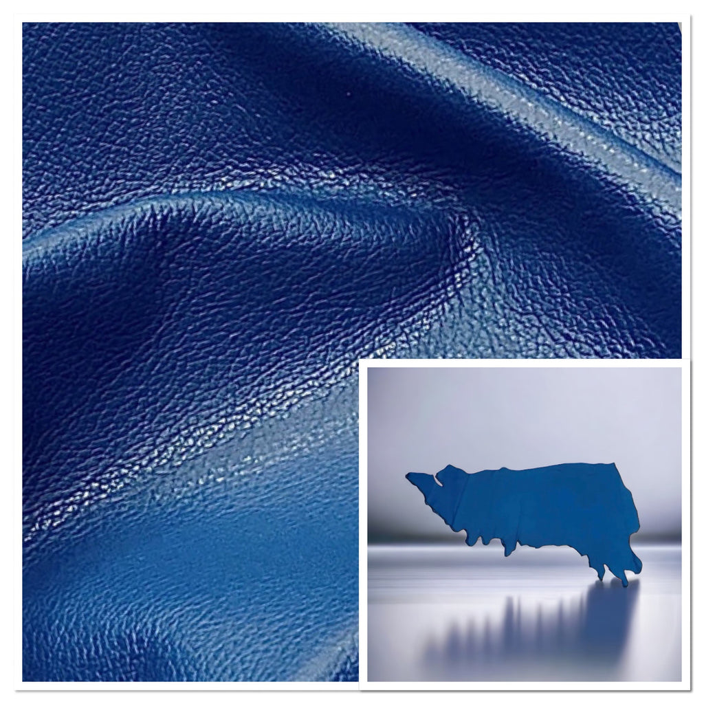 Biker Electric Blue, Print Assisted Leather Cow Side: (1.2-1.4mm 3oz) 29