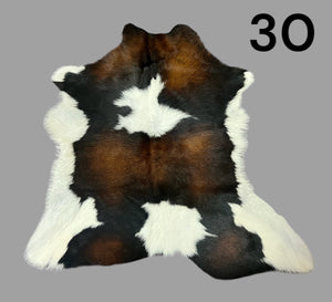 Natural Hair-On Goat Hide : Perfect For Rugs and Throws or for Making Bags and Leather Accessories. (Hide30)