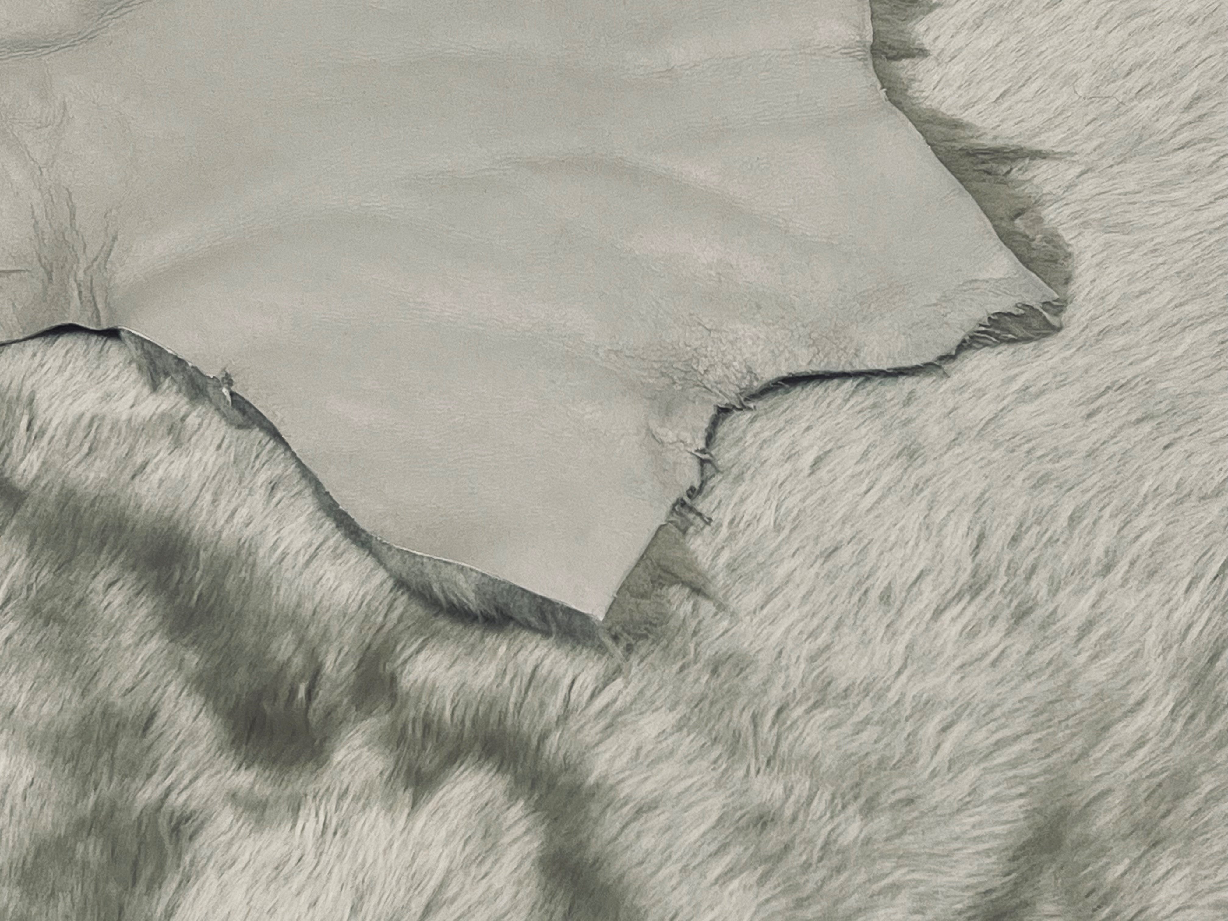 Silver-Grey Merino : 10mm Ironed Wool Sheepskin With Nappalan Reverse (Ref-gh.eol) Bundle 318