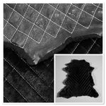 Small Merino Diamond Stitch Black : 12mm Ironed Wool 11 Piece Sheepskin Bundle with Nappalan Reverse (Ref-gh.eol) Bundle 321 x2
