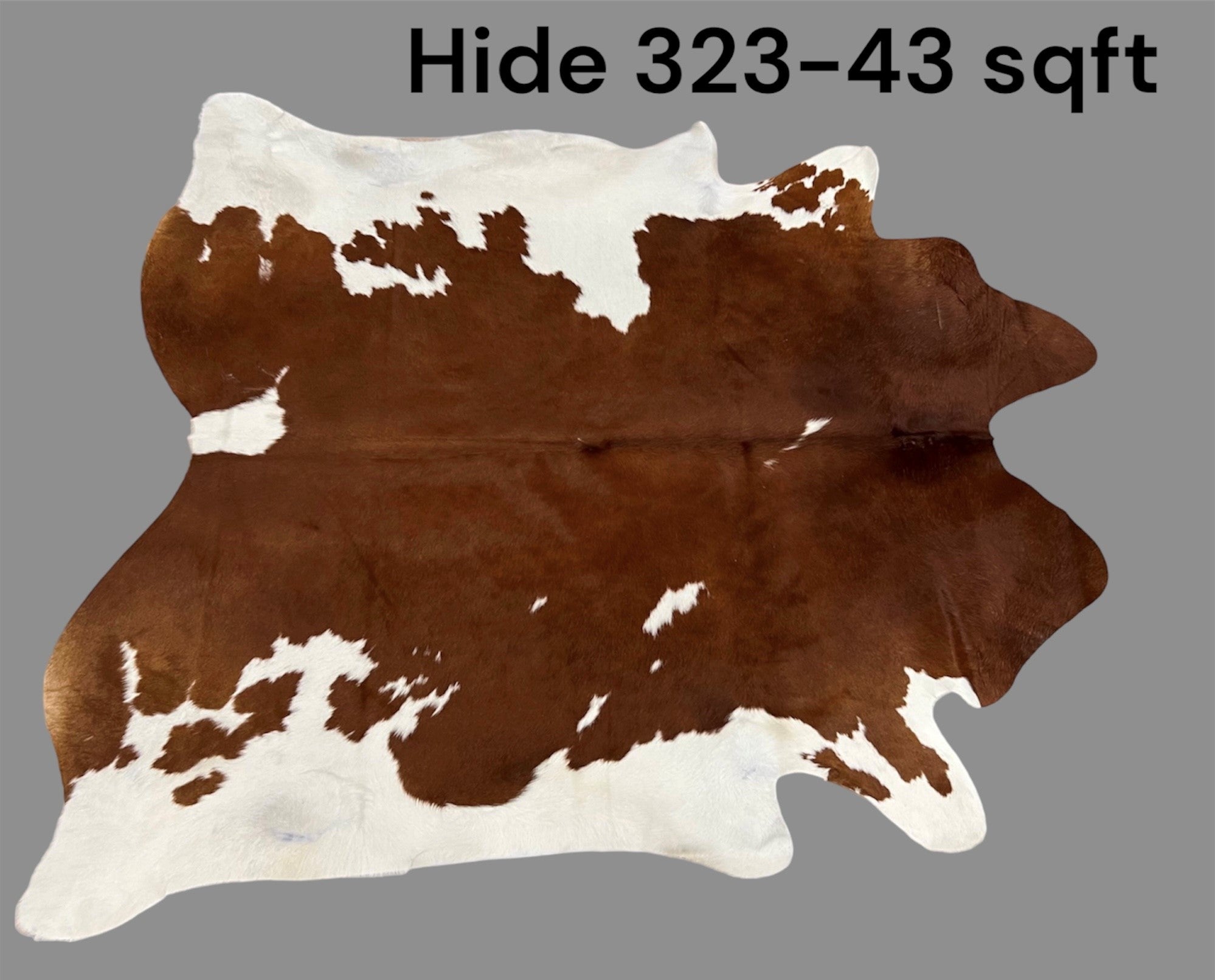 Natural Hair On Cow Hide : This Hide Is Perfect For Wall Hanging, Leather Rugs, Leather Upholstery & Leather Accessories. (Hide323)