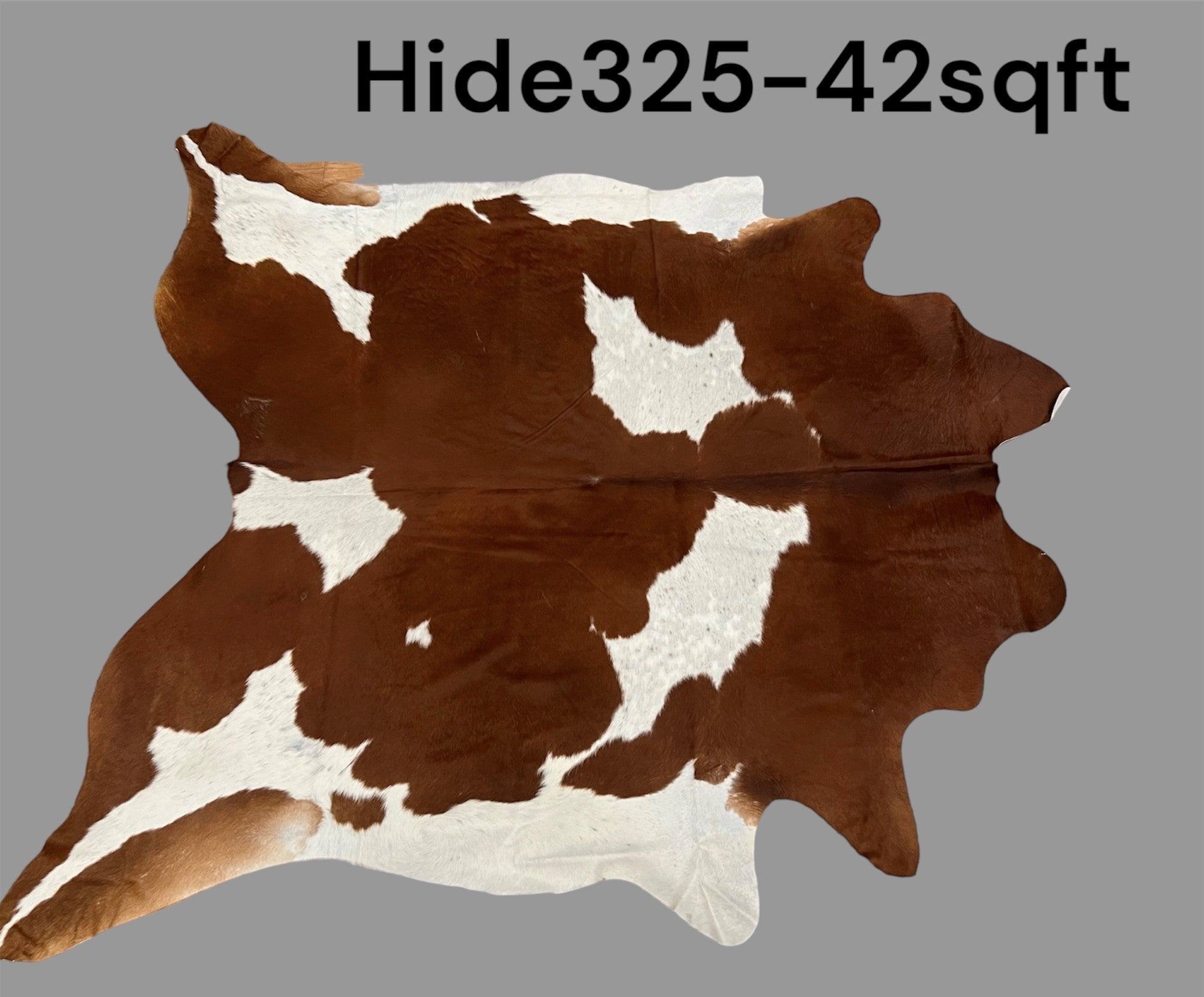 Natural Hair On Cow Hide : This Hide Is Perfect For Wall Hanging, Leather Rugs, Leather Upholstery & Leather Accessories. (Hide325)