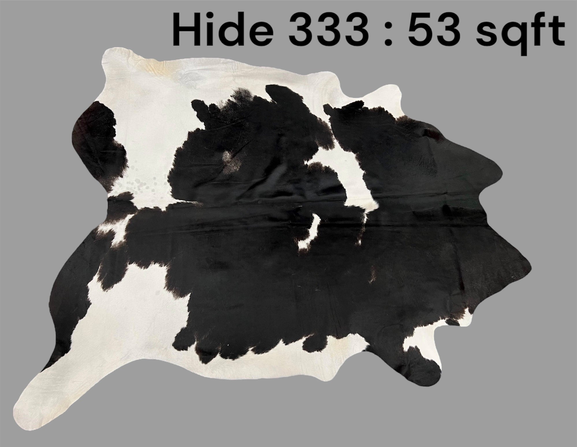 Natural Hair On Cow Hide : This Hide Is Perfect For Wall Hanging, Leather Rugs, Leather Upholstery & Leather Accessories. (Hide333)