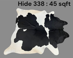 Natural Hair On Cow Hide : This Hide Is Perfect For Wall Hanging, Leather Rugs, Leather Upholstery & Leather Accessories. (Hide338)