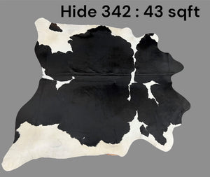 Natural Hair On Cow Hide : This Hide Is Perfect For Wall Hanging, Leather Rugs, Leather Upholstery & Leather Accessories. (Hide342))