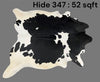 Natural Hair On Cow Hide : This Hide Is Perfect For Wall Hanging, Leather Rugs, Leather Upholstery & Leather Accessories. (Hide347)