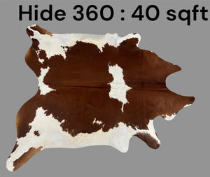 Natural Hair On Cow Hide : This Hide Is Perfect For Wall Hanging, Leather Rugs, Leather Upholstery & Leather Accessories. (Hide360)