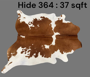Natural Hair On Cow Hide : This Hide Is Perfect For Wall Hanging, Leather Rugs, Leather Upholstery & Leather Accessories. (Hide364)