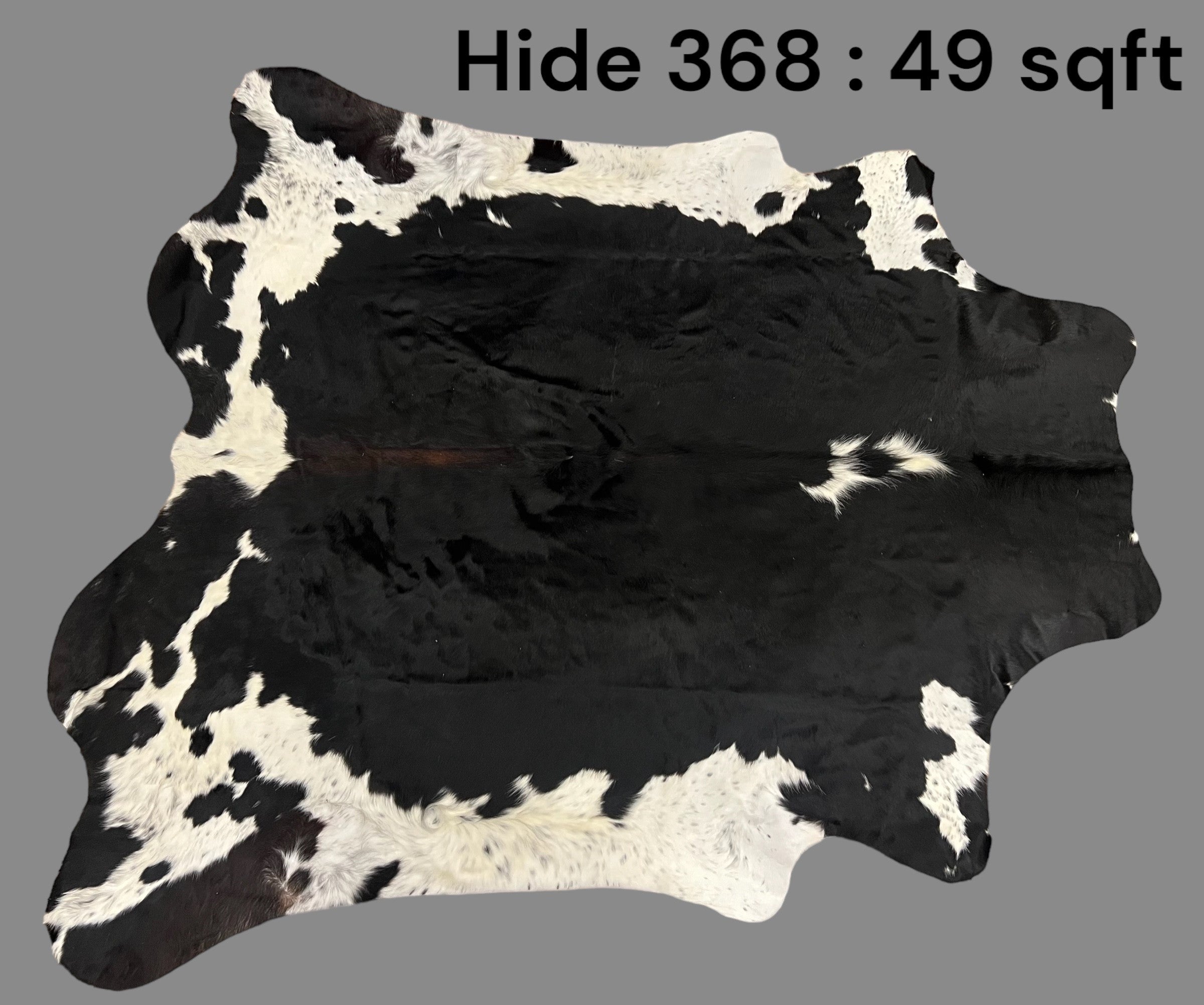 Natural Hair On Cow Hide : This Hide Is Perfect For Wall Hanging, Leather Rugs, Leather Upholstery & Leather Accessories. (Hide368)