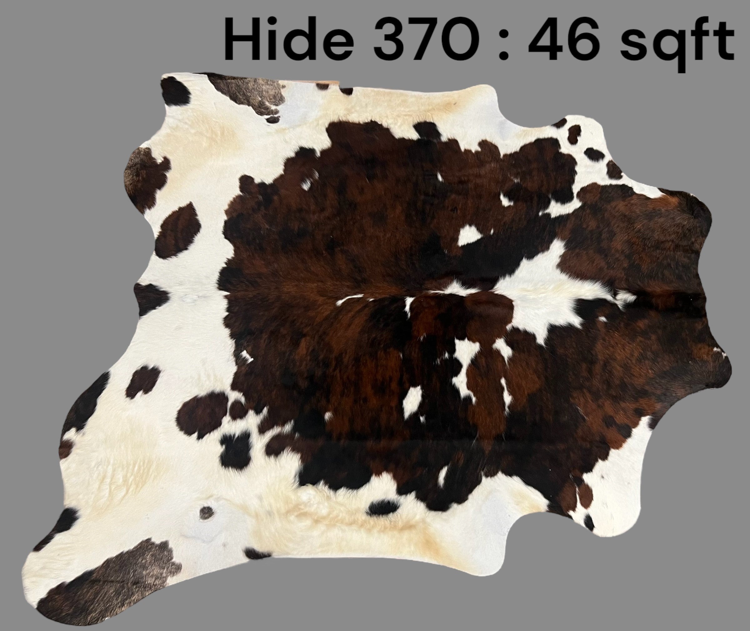 Natural Hair On Cow Hide : This Hide Is Perfect For Wall Hanging, Leather Rugs, Leather Upholstery & Leather Accessories. (Hide370)