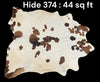 Natural Hair On Cow Hide : This Hide Is Perfect For Wall Hanging, Leather Rugs, Leather Upholstery & Leather Accessories. (Hide374)