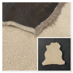 Merino Curly Beige : 12mm Curly Wool 6 Piece Sheepskin Bundle with Distressed Nappalan Reverse (Ref-gh.eol) Bundle 375