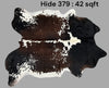 Natural Hair On Cow Hide : This Hide Is Perfect For Wall Hanging, Leather Rugs, Leather Upholstery & Leather Accessories. (Hide379)