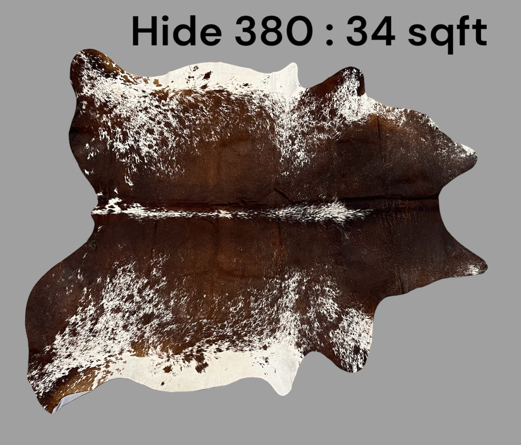 Natural Hair On Cow Hide : This Hide Is Perfect For Wall Hanging, Leather Rugs, Leather Upholstery & Leather Accessories. (Hide380)