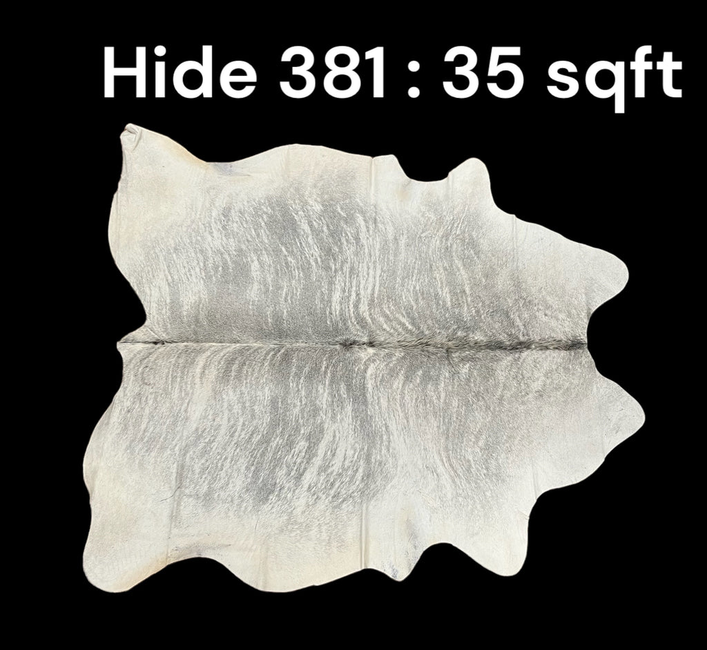 Natural Hair On Cow Hide : This Hide Is Perfect For Wall Hanging, Leather Rugs, Leather Upholstery & Leather Accessories. (Hide381)