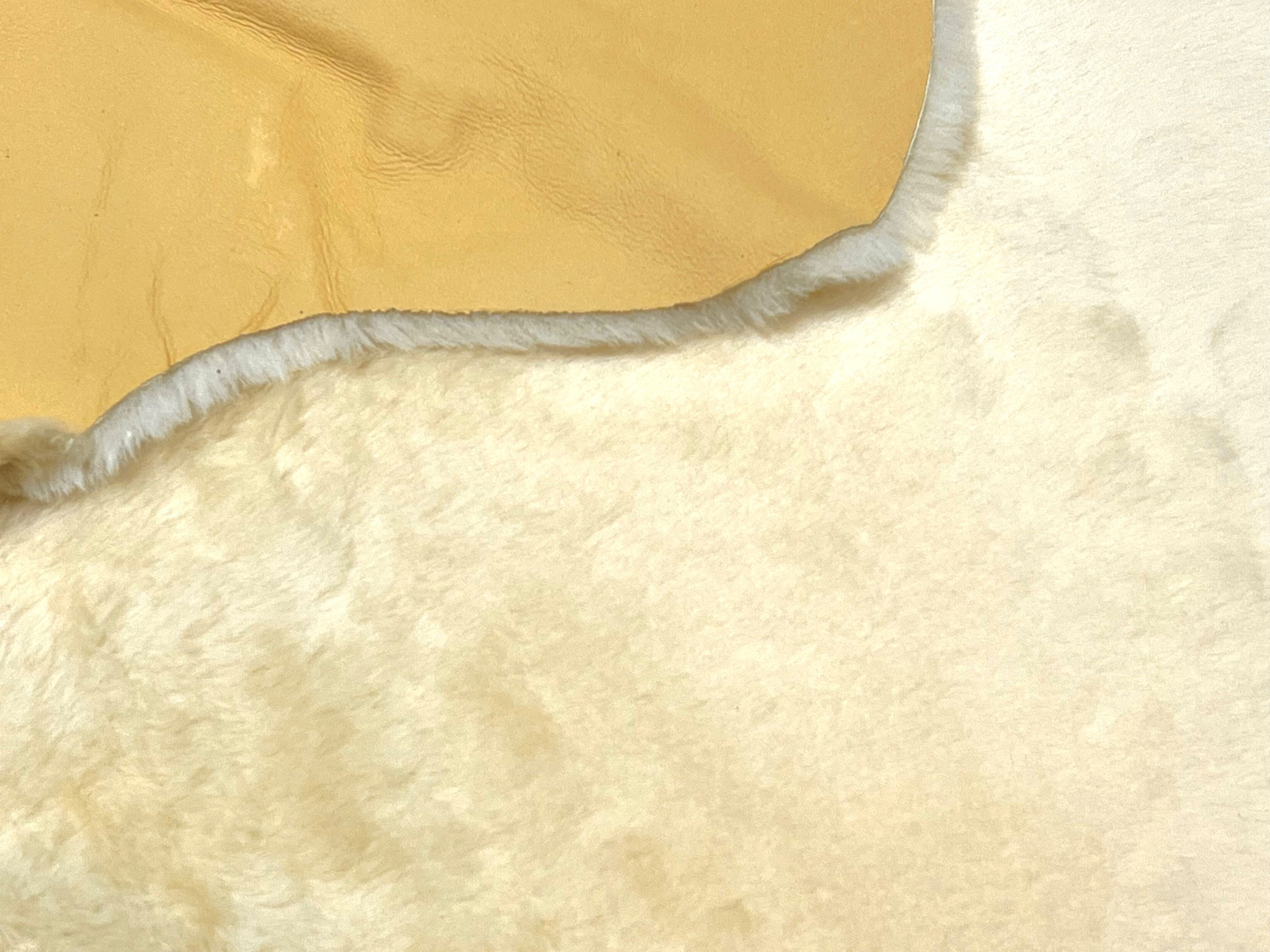 Lemon Merino :10mm Ironed Wool 4 Piece Bundle with Nappalan Reverse (Ref-gh.eol) Bundle 384