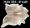 Natural Hair On Cow Hide : This Hide Is Perfect For Wall Hanging, Leather Rugs, Leather Upholstery & Leather Accessories. (Hide384)