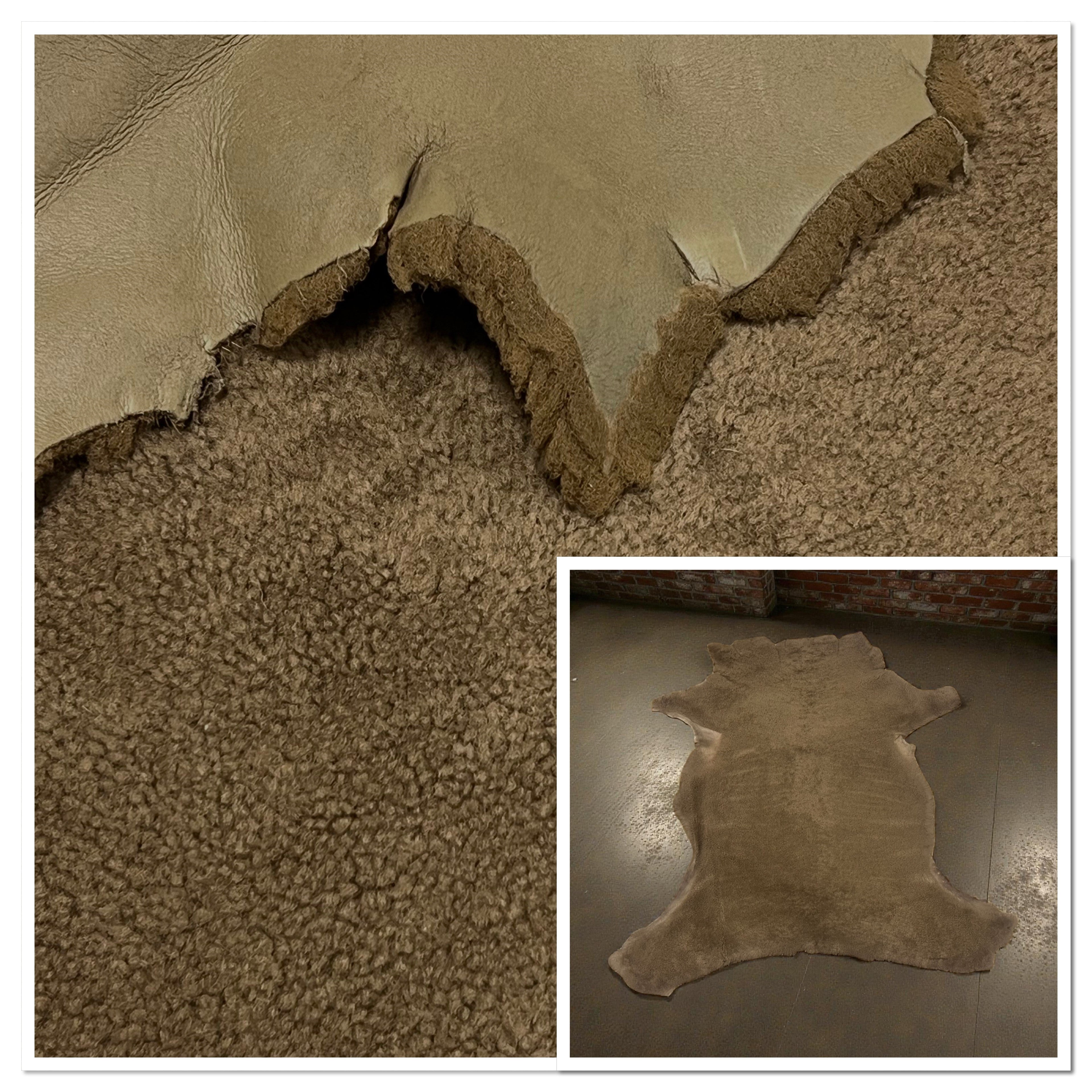 Merino Mud : 10mm Curly Wool 10 Piece Sheepskin Bundle with Nappalan Reverse (Ref-gh.eol) Bundle 385