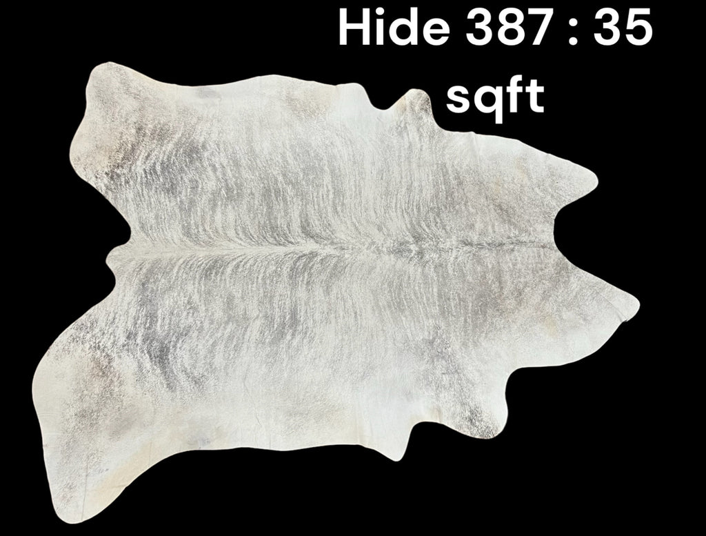 Natural Hair On Cow Hide : This Hide Is Perfect For Wall Hanging, Leather Rugs, Leather Upholstery & Leather Accessories. (Hide387)