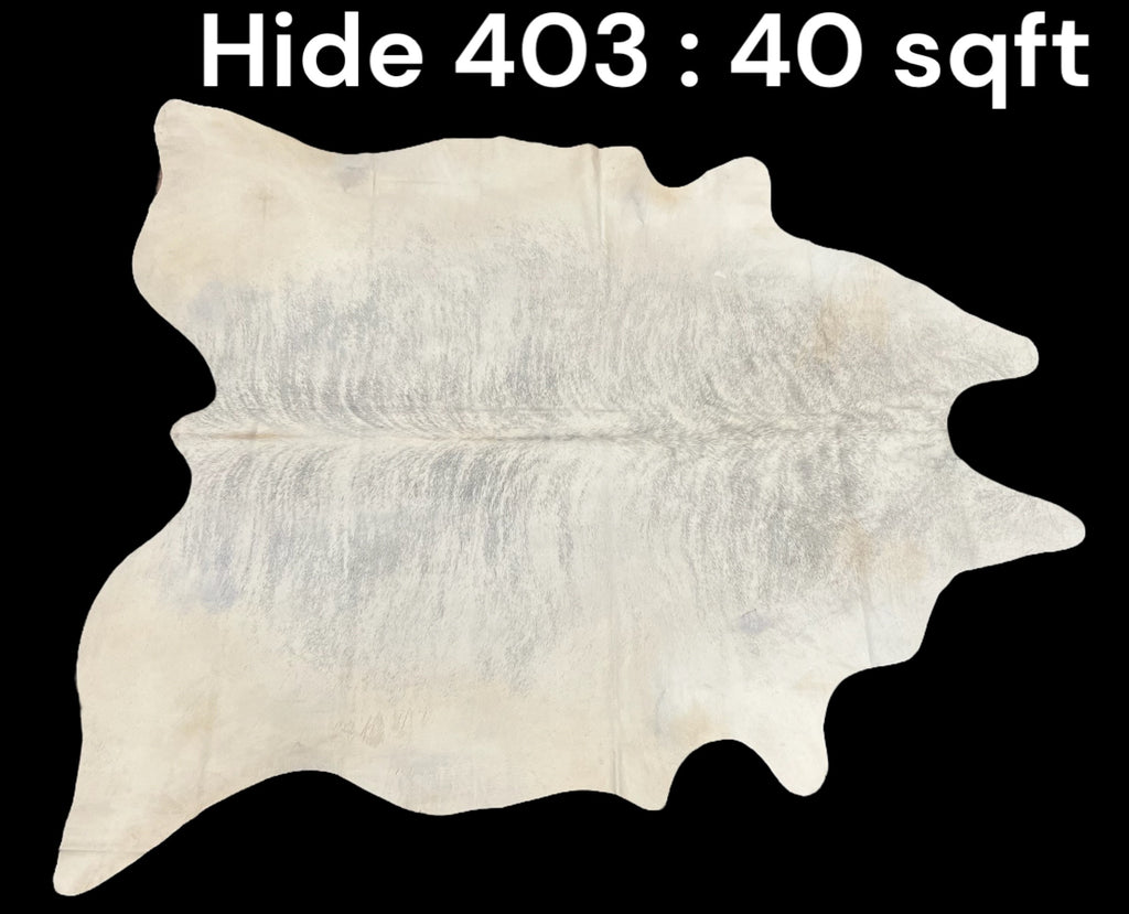 Natural Hair On Cow Hide : This Hide Is Perfect For Wall Hanging, Leather Rugs, Leather Upholstery & Leather Accessories. (Hide403)