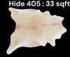 Natural Hair On Cow Hide : This Hide Is Perfect For Wall Hanging, Leather Rugs, Leather Upholstery & Leather Accessories. (Hide405)