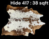 Natural Hair On Cow Hide : This Hide Is Perfect For Wall Hanging, Leather Rugs, Leather Upholstery & Leather Accessories. (Hide417)