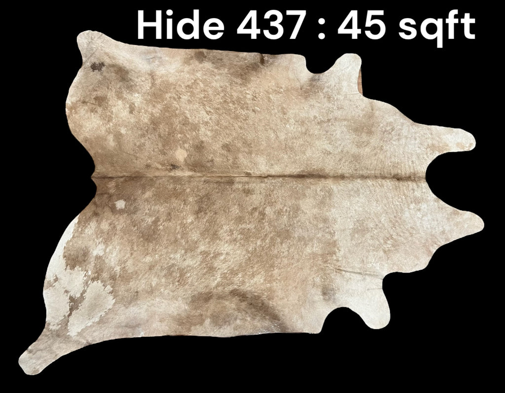 Natural Hair On Cow Hide : This Hide Is Perfect For Wall Hanging, Leather Rugs, Leather Upholstery & Leather Accessories. (Hide437)