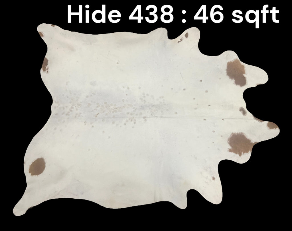 Natural Hair On Cow Hide : This Hide Is Perfect For Wall Hanging, Leather Rugs, Leather Upholstery & Leather Accessories. (Hide438)