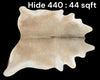 Natural Hair On Cow Hide : This Hide Is Perfect For Wall Hanging, Leather Rugs, Leather Upholstery & Leather Accessories. (Hide440)