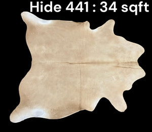 Natural Hair On Cow Hide : This Hide Is Perfect For Wall Hanging, Leather Rugs, Leather Upholstery & Leather Accessories. (Hide441)