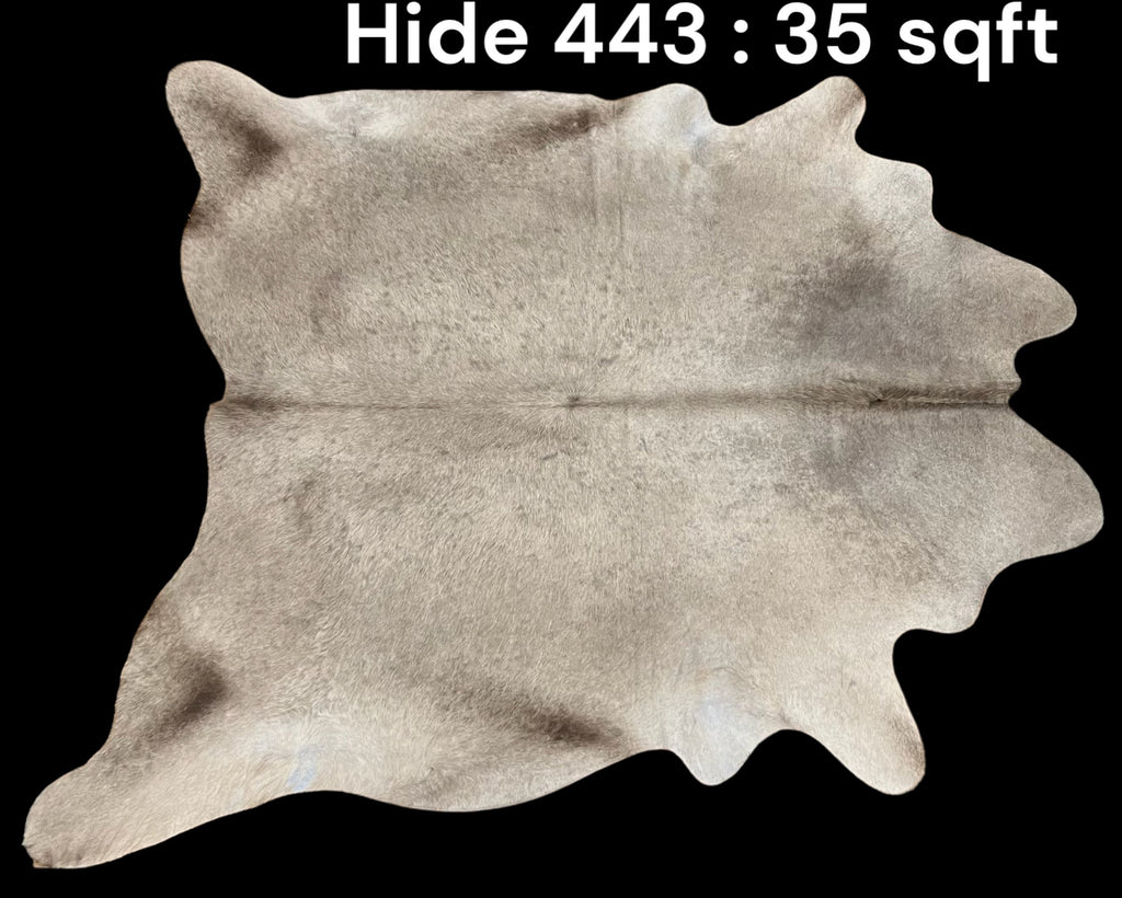 Natural Hair On Cow Hide : This Hide Is Perfect For Wall Hanging, Leather Rugs, Leather Upholstery & Leather Accessories. (Hide443)