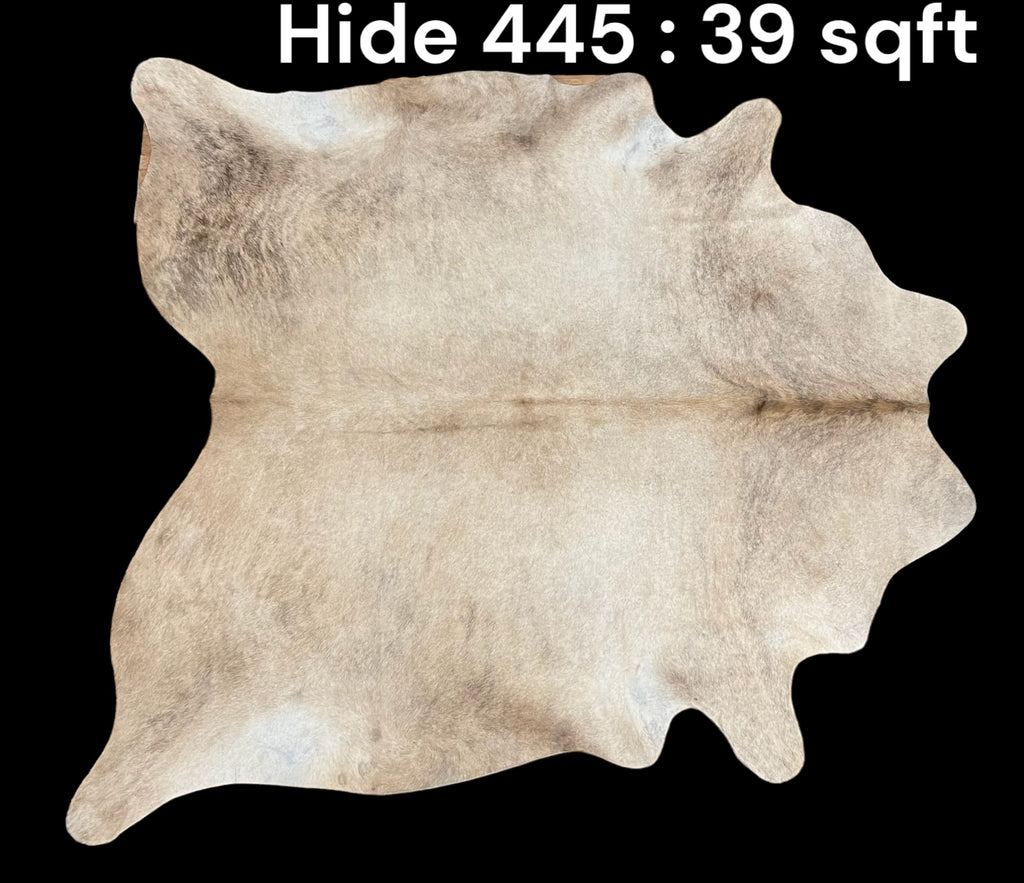 Natural Hair On Cow Hide : This Hide Is Perfect For Wall Hanging, Leather Rugs, Leather Upholstery & Leather Accessories. (Hide445)
