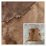 Shaved Sheepskin Brown B-Grade : 20 Piece Low Quality Shearling Bundle With Suede Reverse (Ref-gh.eol) Bundle 464