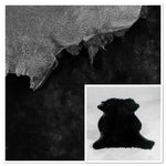 Ironed Merino Black : 8mm x4 Piece Sheepskin Bundle with Nappalan Reverse (Ref-gh.eol) Bundle 467