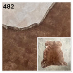 Ironed Merino Brown : 10mm 15 Piece Sheepskin Bundle with Suede Reverse (Ref-gh.eol) Bundle 482