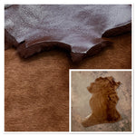 Merino Brown : 10mm Ironed Wool 5x Piece Bundle with Nappalan Reverse (Ref-gh.eol) Bundle 502