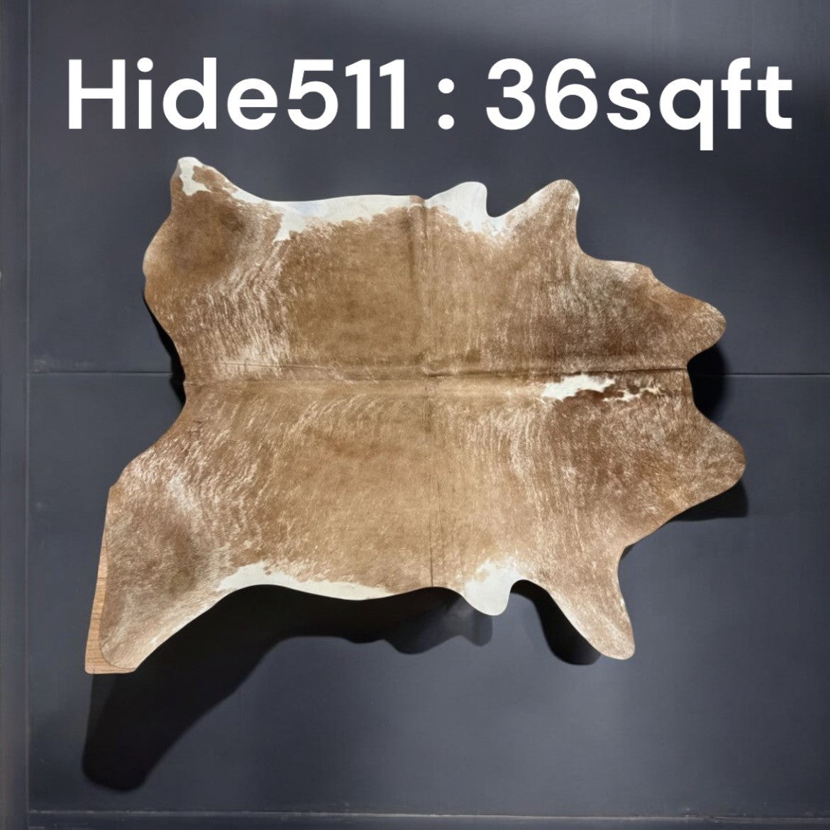 Natural Hair On Cow Hide : This Hide Is Perfect For Wall Hanging, Leather Rugs, Leather Upholstery & Leather Accessories. (Hide511)