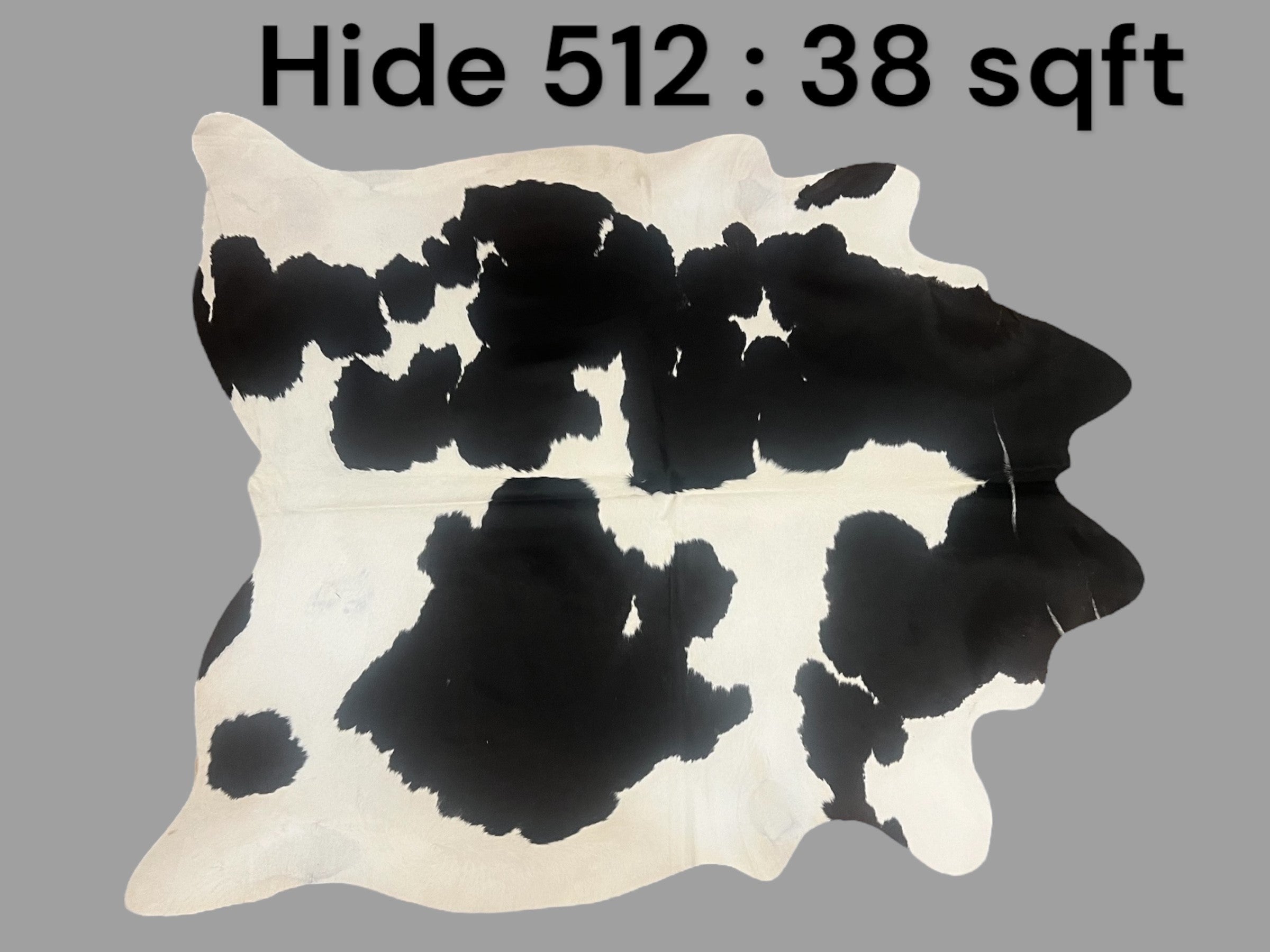 Natural Hair On Cow Hide : This Hide Is Perfect For Wall Hanging, Leather Rugs, Leather Upholstery & Leather Accessories. (Hide512)