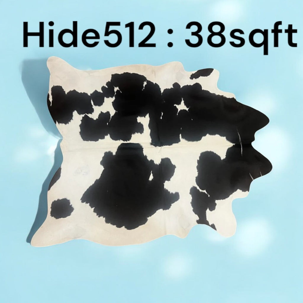 Natural Hair On Cow Hide : This Hide Is Perfect For Wall Hanging, Leather Rugs, Leather Upholstery & Leather Accessories. (Hide512)