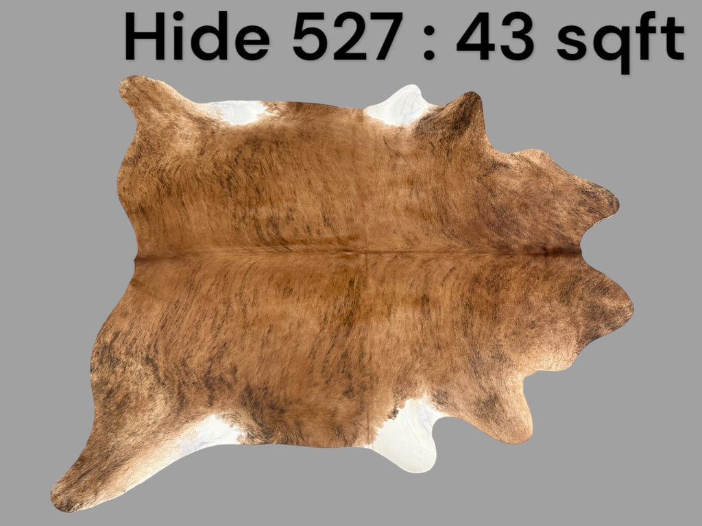 Natural Hair On Cow Hide : This Hide Is Perfect For Wall Hanging, Leather Rugs, Leather Upholstery & Leather Accessories. (Hide527)