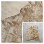 Tan Merino : 10mm Shaggy Wool 4 Piece Bundle with Suede Reverse (Ref-gh.eol) Bundle 532