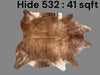 Natural Hair On Cow Hide : This Hide Is Perfect For Wall Hanging, Leather Rugs, Leather Upholstery & Leather Accessories. (Hide532)