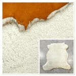 UK Sheepskin Cream :14mm Curly Wool 4 Piece Bundle with Suede Reverse (Ref-gh.eol) Bundle 537
