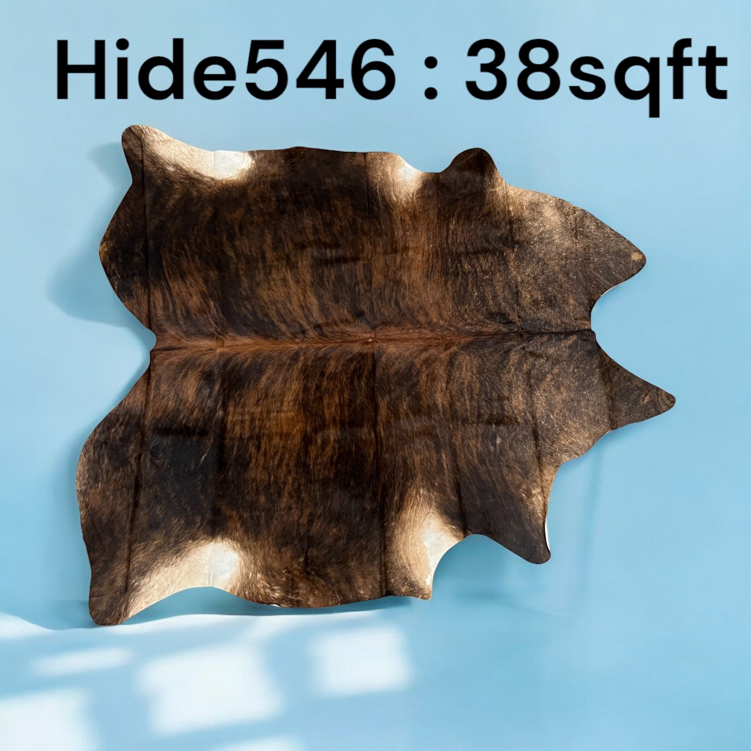 Natural Hair On Cow Hide : This Hide Is Perfect For Wall Hanging, Leather Rugs, Leather Upholstery & Leather Accessories. (Hide546)