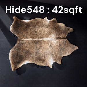 Natural Hair On Cow Hide : This Hide Is Perfect For Wall Hanging, Leather Rugs, Leather Upholstery & Leather Accessories. (Hide548)