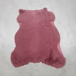 UK Sheepskin Wine :14mm Curly Wool 5x Piece Bundle with Suede Reverse (Ref-gh.eol) Bundle 553