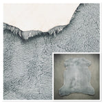 UK Sheepskin Grey :14mm Curly Wool 7x Piece Bundle with Suede Reverse (Ref-gh.eol) Bundle 558