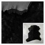 Merino Black 10mm : 8x Piece Ironed Wool Sheepskin With Nappalan Reverse (Ref-gh.eol) Bundle 564